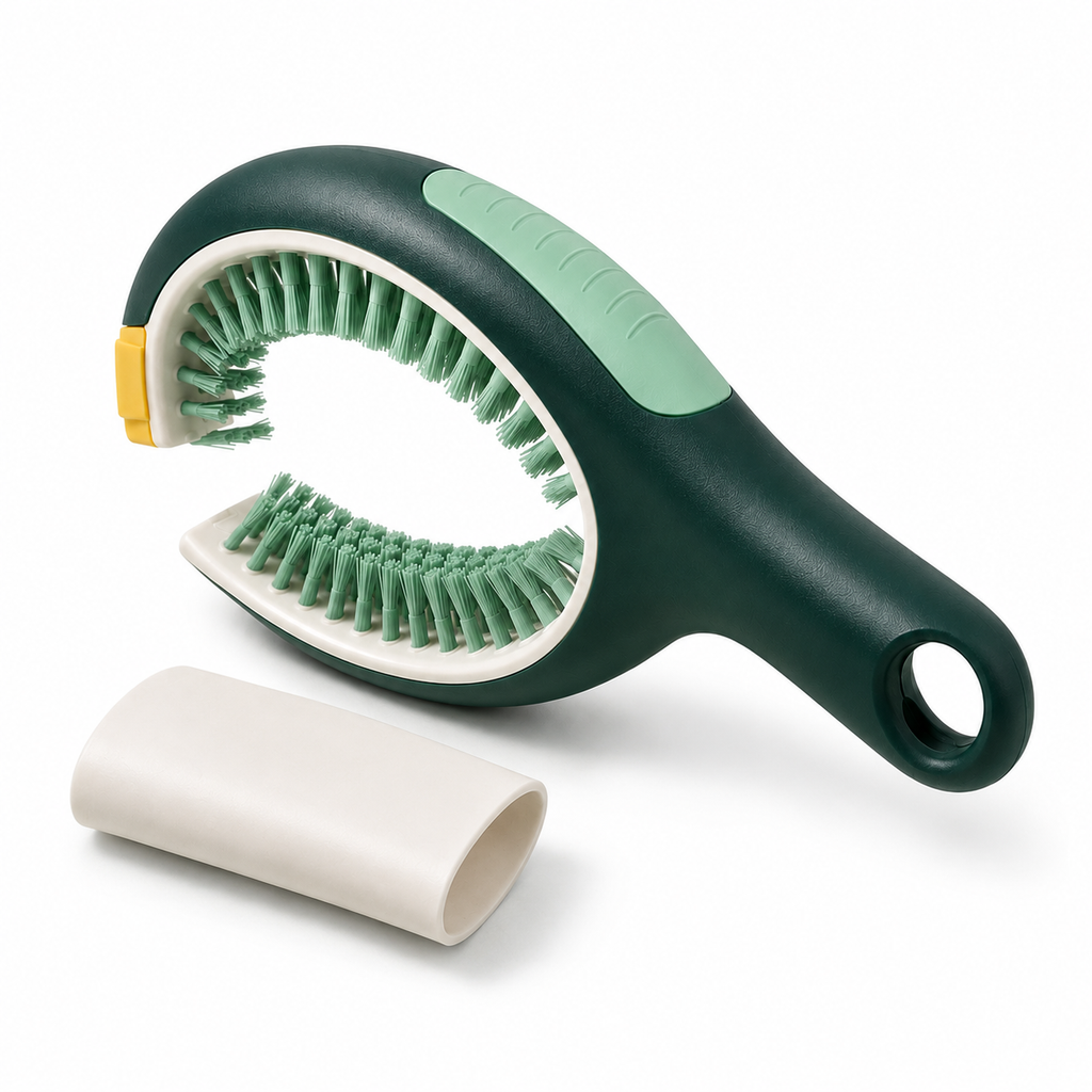 RIVZQELAN RINGLOOP Bottle Cap and Lid Groove Cleaning Brush, Compact Detail Scrubber for Cup Lids, Container Grooves, Threaded Caps and Narrow Rims