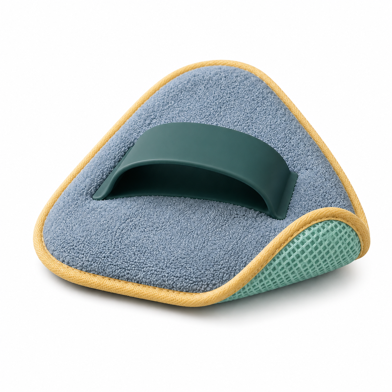 RIVZQELAN CORNERPAD Dual-Sided Kitchen Scrub Pad with Finger Pocket, Compact Handheld Cleaning Sponge for Sink Edges, Counter Corners and Everyday Surfaces